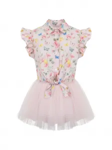 Комплект из платья и блузки с оборками Lapin House, розовый