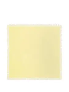 Квадратный шарф из саржи с бахромой Bompard, желтый