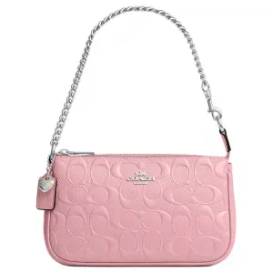 COACH Сумка Nolita Pearl из патинированной кожи, малая, женская, розовая