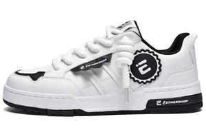 Износостойкие противоскользящие скейтерские кеды унисекс EstherShop, белый черный