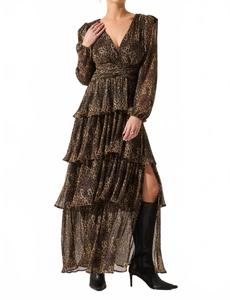 ASTR Платье Anora с леопардовым принтом