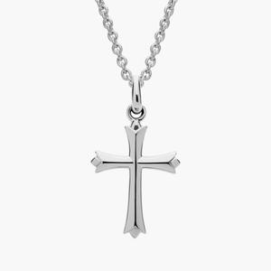 Детский необычный крестик-подвеска из стерлингового серебра Blue Nile