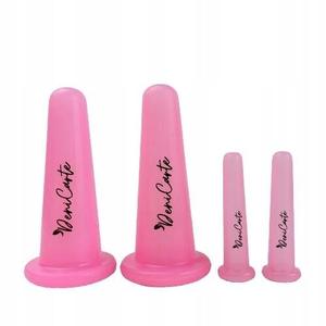 Китайские силиконовые баночки для массажа лица, 4 шт. Deni Carte