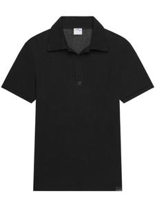 Courrèges сетчатая рубашка поло, черный