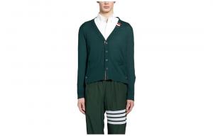 Пуловер на пуговицах THOM BROWNE, зеленый