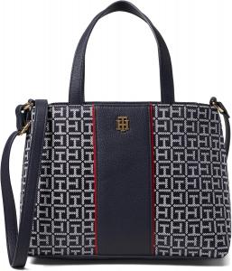 Женская сумка-саквояж Tommy Hilfiger Chloe Ii Convertible Rz, Navy/White