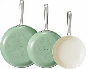 Набор керамических сковород Redchef для индукционной плиты, 20/24/28 см, зеленые керамические сковороды Sonstige