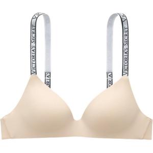 Женский бюстгальтер Victoria's Secret, 5R48 Черный Логотип Беспроволочный