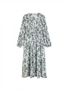 Marc O'Polo Многослойное платье с принтом по всей поверхности, свободного кроя, светло-голубого цвета