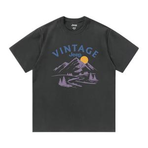 Футболка с круглым вырезом для школьников Jeep, темно-серый