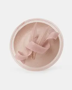 Головной убор свадебный из рафии с перьями Latouche, бежевый