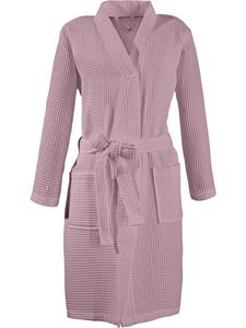 Erwin Müller Унисекс короткий банный халат из пике Hohenfels сиреневого цвета