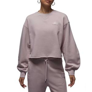 Flight Fleece женский укороченный свитшот с круглым вырезом Jordan, particle розовый красный/ultra светло розовый красный