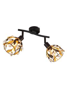 Globo lighting Потолочный светильник "Мика" в черно-золотом исполнении - (Ш)25 x (В)15,5 x (Г)12 см