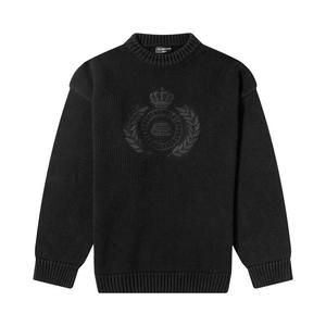 Свитер Balenciaga Wreath Logo Crew Knit, Black