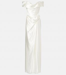 Свадебное платье-бюстье из шелкового атласа Mabel Vivienne Westwood, Pearl White