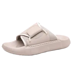 TAFN Тапочки-слайды мужские, устойчивые к истиранию, бежевые