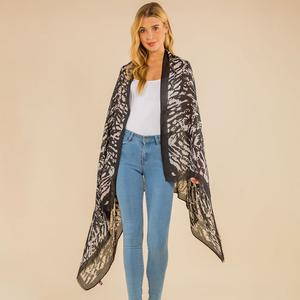 Легкий кимоно-пончо с леопардовым принтом TRUEDAMES