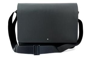 MONTBLANC Кожаная сумка-мессенджер через плечо мужская черная