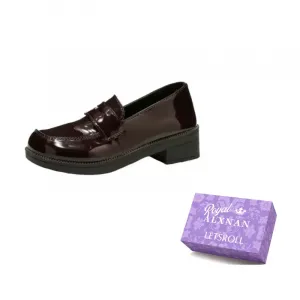 Alxnan Женские лоферы черные и коричневые, цвет Brown