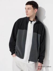 Флисовая куртка на молнии Uniqlo, 07 серый