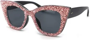 Солнцезащитные очки Melrose Fashion Polarized Reader Rhinestones Sunglasses Women Crystal Sunglasses Bling Diamond Eyeglasses Shades UV400, Pink