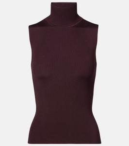 Бенита ребристый водолазный свитер Khaite, Almandine