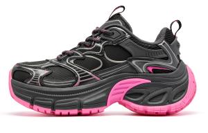 QIAODAN Женские легкие устойчивые к истиранию низкие кеды на платформе черный молния серый черный молния серый, цвет Black/Lightning Gray