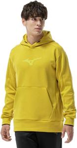 Спортивная толстовка Mizuno 32MCC555, эластичная, с капюшоном, удобная в носке, унисекс, для взрослых, желтый