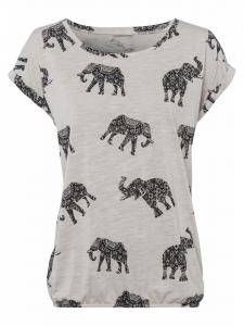 Футболка с бежевым узором LASCANA