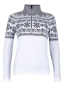 Свитер с геометричным узором Newland, белый