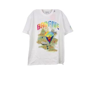 Мужская белая футболка Li Ning с круглым вырезом, умеренным прямым кроем