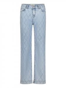 CARTOON Эластичные джинсы со стразами, светло-голубой деним