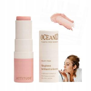 Увлажняющий блеск для губ светло-розового оттенка Natural Lipstick SILKY PINK Atitude Attitude