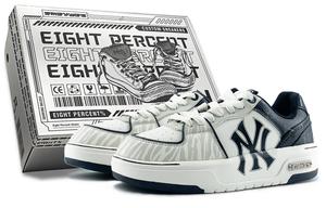 Кроссовки MLB Chunky Liner Skateboarding Shoes Unisex Low-top Gray, Black, White, светло-серый