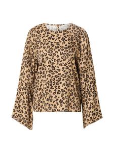 Блузка MSCH COPENHAGEN Rikkeloa, цвет Cappuccino/Dark brown