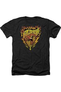 DC Comics Flash Blazing Speed ​​для взрослых Heather Tee / футболка Gildan, черный