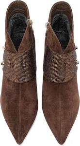 Женские ботильоны TDD Sexy Dress с острым носком и каблуком-стилетто, M Brown