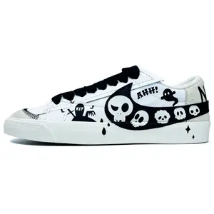 Кроссовки Blazer Skateboard Shoes Men Low-Top Black/White Nike