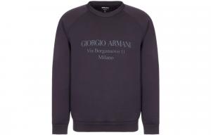Джемпер с принтом логотипа GIORGIO ARMANI, синий