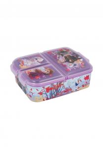 Детский ланч-бокс Disney Frozen с 3 отделениями и ярким дизайном, лиловая 6,7x16,5x19,5 см