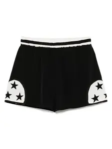 Шелковые шорты с вышивкой BODE, черный