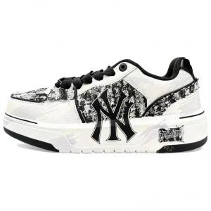 MLB Толстые кроссовки для скейтбординга Liner Abrasion Resistant с низким верхом, Unisex, черно-белые