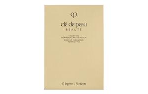 Влажные салфетки для снятия макияжа с лица и глаз 50 шт Clé De Peau Beauté