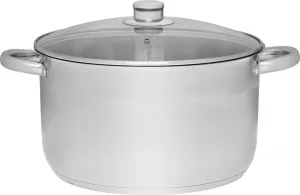 Стальная кастрюля со стеклянной крышкой, 10 л, 28 см Maku