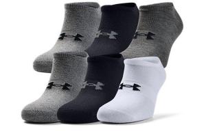 UA Essentials Носки Низкие Мужские 6 пар Under Armour, Черный, Белый, Серый