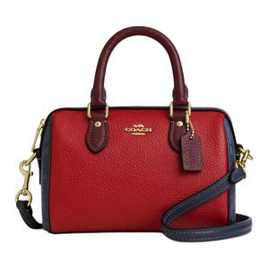 COACH RowanCrossbody Litchi Grain Leather Кросс-боди Мини Женская Красная