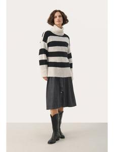 Вязаный свитер LeahsPW, свободного кроя, в черную полоску PART TWO