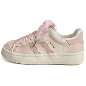 City camel Женские скейтерские кеды лоу-топ бело-розовые, цвет White Pink