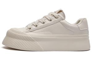 Амортизирующие износостойкие низкие кеды для скейтбординга La Chapelle женские, бежевые